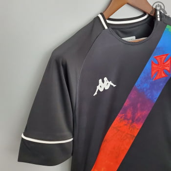 Camisa Vasco 21/22 LGBTQIAP+ Preta Versão Torcedor + Personalização Grátis