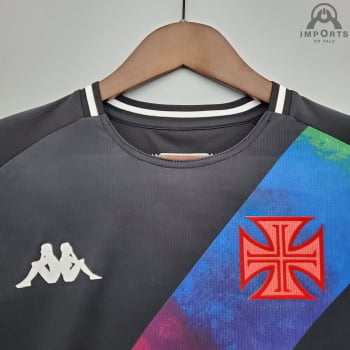 Camisa Vasco 21/22 LGBTQIAP+ Preta Versão Torcedor + Personalização Grátis