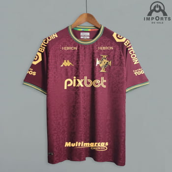 Camisa Vasco 22/23 Goleiro Vinho + Patrocínios + Personalização Grátis
