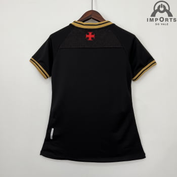 Camisa Vasco 22/23 Versão Feminina Goleiro Preta + Personalização Grátis 