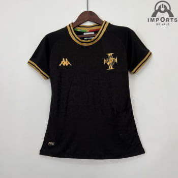 Camisa Vasco 22/23 Versão Feminina Goleiro Preta + Personalização Grátis 