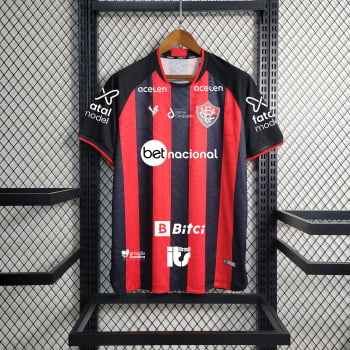 Camisa Vitória I 23/24 Versão Torcedor + Patrocínios + Personalização Grátis Camisa Vitória I 23/24 Versão Torcedor + Patrocínios + Personalização Grátis