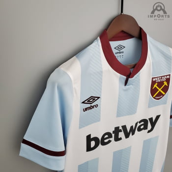 Camisa West Ham II 21/22 Versão Torcedor + Personalização Grátis