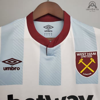Camisa West Ham II 21/22 Versão Torcedor + Personalização Grátis