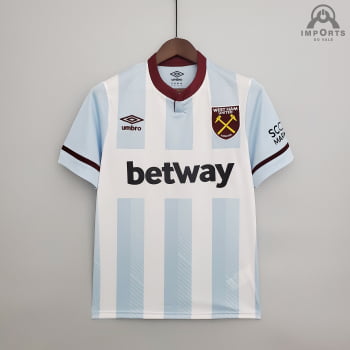 Camisa West Ham II 21/22 Versão Torcedor + Personalização Grátis