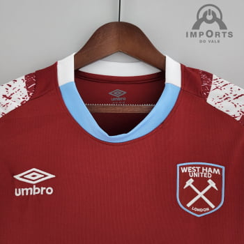 Camisa West Ham United l 22/23 Versão Torcedor + Personalização Grátis