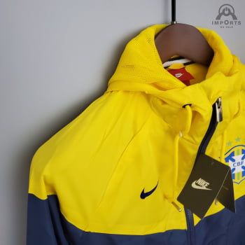 Jaqueta Corta-Vento da Seleção Brasileira 21/22 - Amarelo/azul