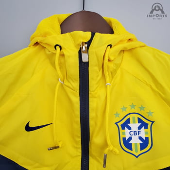 Jaqueta Corta-Vento da Seleção Brasileira 21/22 - Amarelo/azul