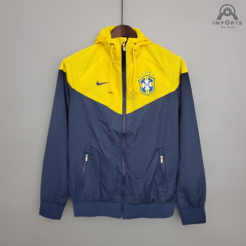 Jaqueta Corta-Vento da Seleção Brasileira 21/22 - Amarelo/azul