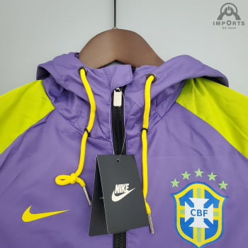 Jaqueta Corta-Vento da Seleção Brasileira 21/22 - Amarelo/lilás