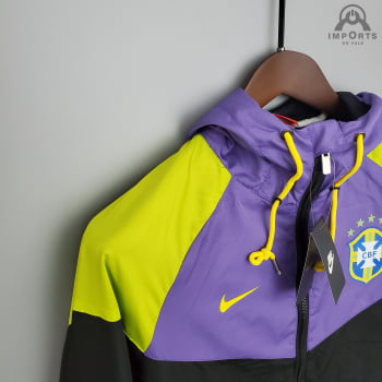Jaqueta Corta-Vento da Seleção Brasileira 21/22 - Amarelo/lilás