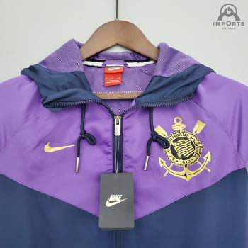 Jaqueta Corta-Vento Corinthians 21/22 - Roxo/azul