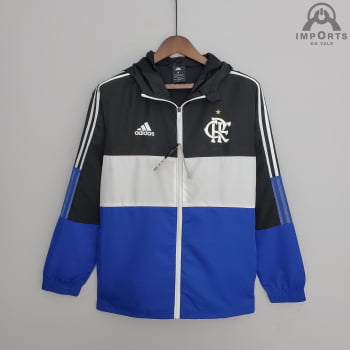 Jaqueta Corta-Vento Flamengo 22/23 - Azul/Branco