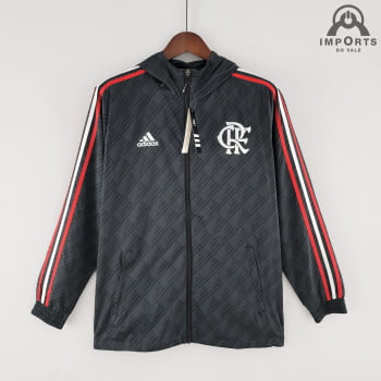 Jaqueta Corta-Vento Flamengo 22/23 - Preto/vermelho/branco