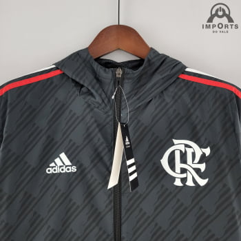 Jaqueta Corta-Vento Flamengo 22/23 - Preto/vermelho/branco