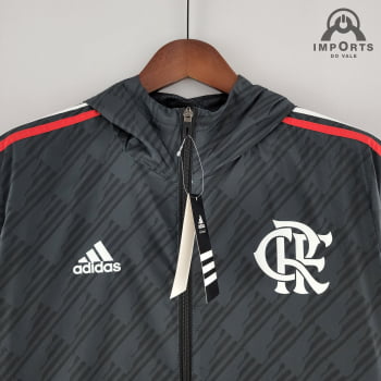 Jaqueta Corta-Vento Flamengo 23/24 - Preto/vermelho/branco