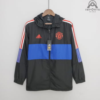 Jaqueta Corta-Vento Manchester United 22/23 - Preto/azul