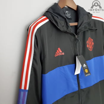Jaqueta Corta-Vento Manchester United 22/23 - Preto/azul
