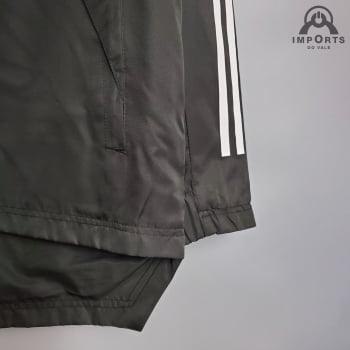 Jaqueta Corta-Vento Real Madrid 20/21 - Preto/branco/vermelho