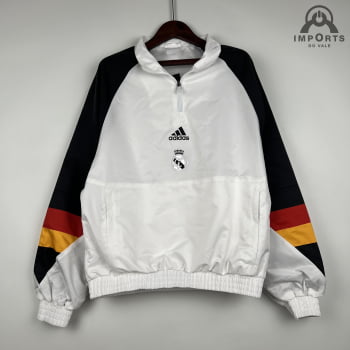 Jaqueta Corta-Vento Real Madrid 23/24 - Branco/preto/vermelho