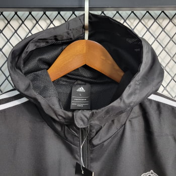 Corta-Vento Real Madrid 23/24 - Preto Listrado