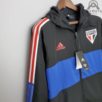 Jaqueta Corta-Vento São Paulo 22/23 - Preto/azul