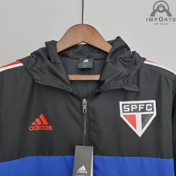 Jaqueta Corta-Vento São Paulo 22/23 - Preto/azul