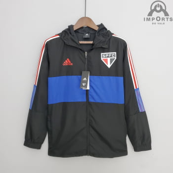 Jaqueta Corta-Vento São Paulo 22/23 - Preto/azul
