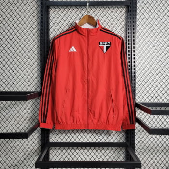 Jaqueta Corta-Vento São Paulo 23/24 - Branco/vermelho reversível