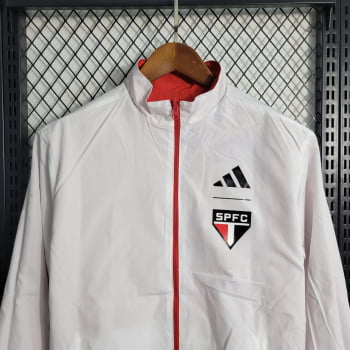 Jaqueta Corta-Vento São Paulo 23/24 - Branco/vermelho reversível