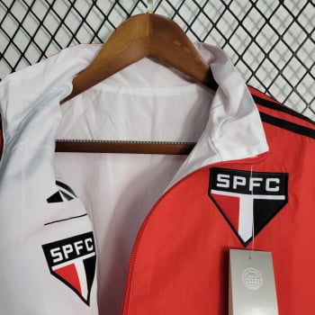 Jaqueta Corta-Vento São Paulo 23/24 - Branco/vermelho reversível