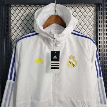 Jaqueta Corta-Vento Real Madrid 23/24 - Branco/azul 