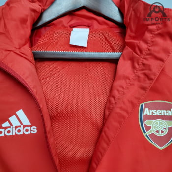 Jaqueta Corta-Vento Arsenal 20/21 - Vermelho Listrado
