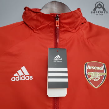 Jaqueta Corta-Vento Arsenal 20/21 - Vermelho Listrado