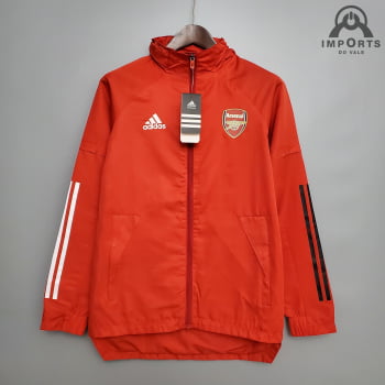 Jaqueta Corta-Vento Arsenal 20/21 - Vermelho Listrado