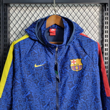 Jaqueta Corta-Vento Barcelona 23/24 - Azul