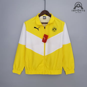 Jaqueta Corta-Vento Borussia Dortmund 21/22 - Amarelo/branco