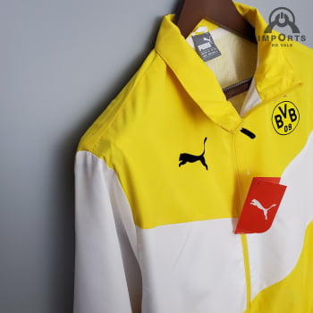 Jaqueta Corta-Vento Borussia Dortmund 21/22 - Amarelo/branco