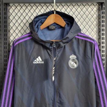 Jaqueta Corta-Vento Real Madrid 23/24 - Preto/lilás