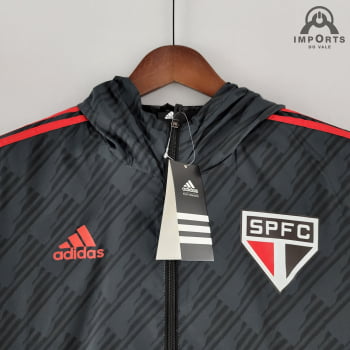 Jaqueta Corta-Vento São Paulo 22/23 - Preto/vermelho