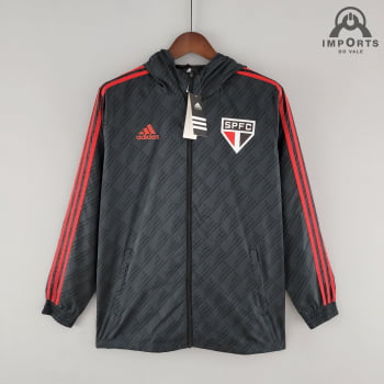 Jaqueta Corta-Vento São Paulo 22/23 - Preto/vermelho