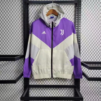 Jaqueta Corta-Vento Juventus 23/24 - Branco/roxo