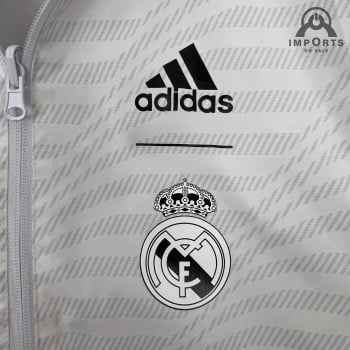 Jaqueta Corta-Vento Real Madrid 23/24 - Branco Dupla Face