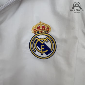 Jaqueta Corta-Vento Real Madrid 23/24 - Branco Dupla Face