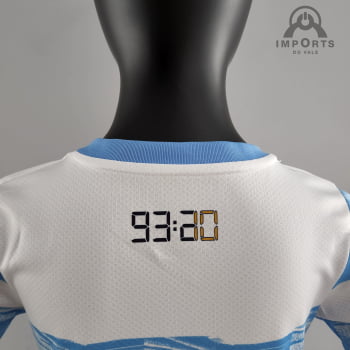 Kit Infantil Manchester City 22/23 Versão Jogador Ed. Especial Azul e Branco