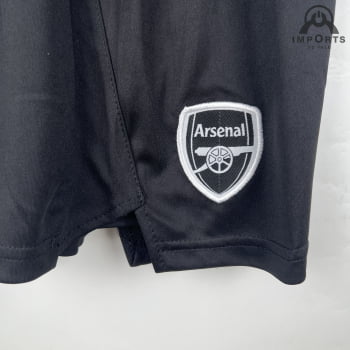 Kit Infantil Arsenal 23/24 Goleiro Preta + Personalização Grátis