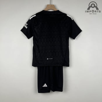 Kit Infantil Arsenal 23/24 Goleiro Preta + Personalização Grátis