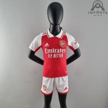 Kit Infantil Arsenal I 22/23 Versão Torcedor + Personalização Grátis