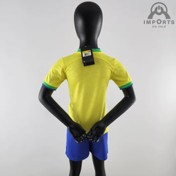 Kit Infantil da Seleção Brasileira I 2022 + Personalização Grátis