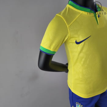 Kit Infantil da Seleção Brasileira I 2022 + Personalização Grátis